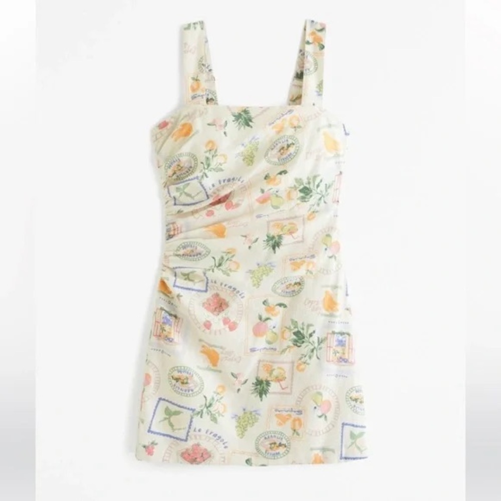 NWT A&F Light Cream Fruit Print Sundress 🍓🤍 Plus Size XXL